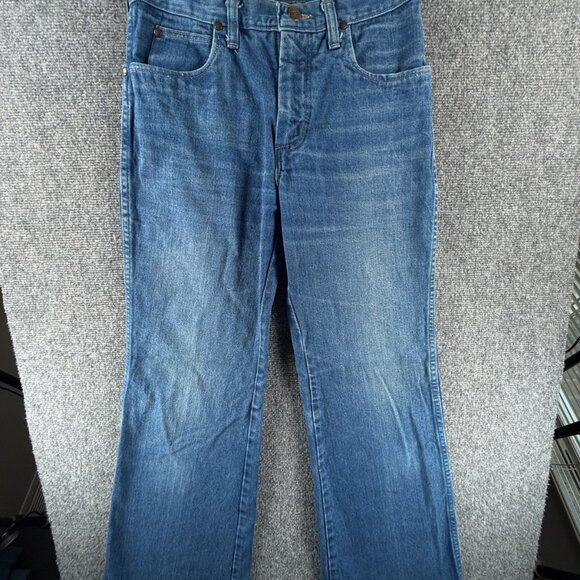 VTG Wrangler Bluebell All Cotton Denim Jeans Flare Wide Leg Malta ACTL 29X32